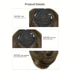 Invisible Clip In Bangs Short Wig for Women