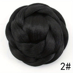 Braided Scrunchie Hair Bun Donut Updo Braided Hairpiece Clip In
