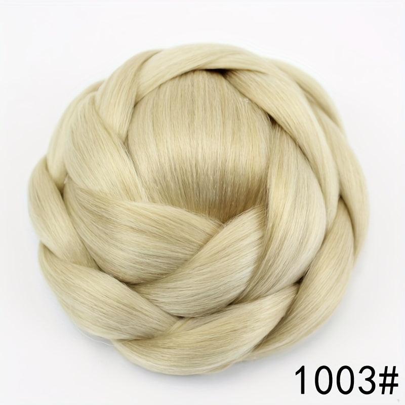 Braided Scrunchie Hair Bun Donut Updo Braided Hairpiece Clip In
