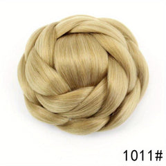 Braided Scrunchie Hair Bun Donut Updo Braided Hairpiece Clip In