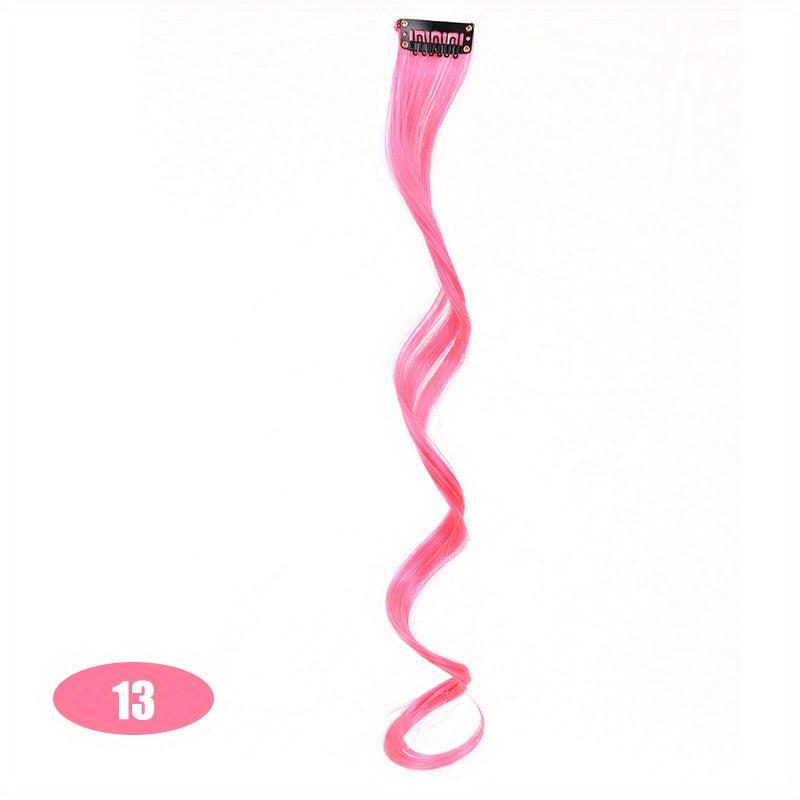 Curly Wavy Hair Extensions 50 8 Cm Colorful Hair Pieces Y2K Party