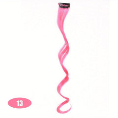 Curly Wavy Hair Extensions 50 8 Cm Colorful Hair Pieces Y2K Party