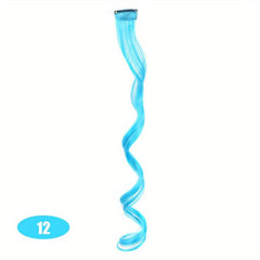 Curly Wavy Hair Extensions 50 8 Cm Colorful Hair Pieces Y2K Party