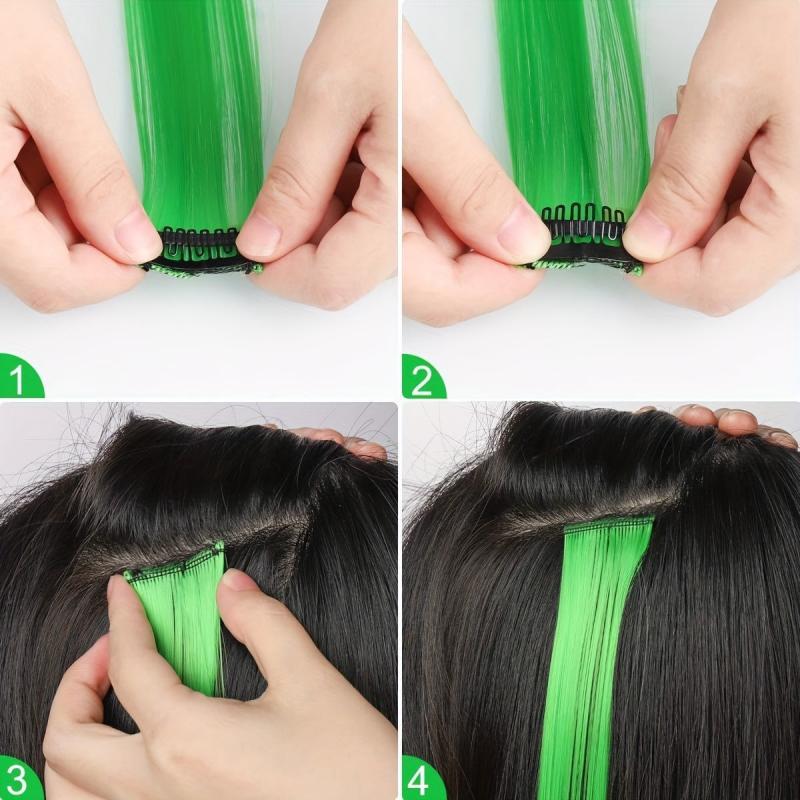 Curly Wavy Hair Extensions 50 8 Cm Colorful Hair Pieces Y2K Party