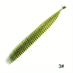 10pcs Colored Feather Hair Extensions 40-64 Cm Synthetic Fiber Stylish for Women