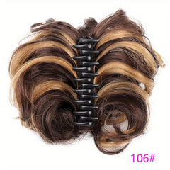 Chic Claw Clip Hair Extensions for Messy Buns & Updos