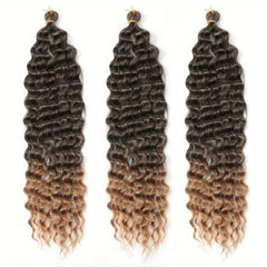 55 88cm Deep Wave Twist Crochet Hair Extensions Synthetic Curly Crochet Braiding