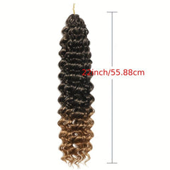 55 88cm Deep Wave Twist Crochet Hair Extensions Synthetic Curly Crochet Braiding