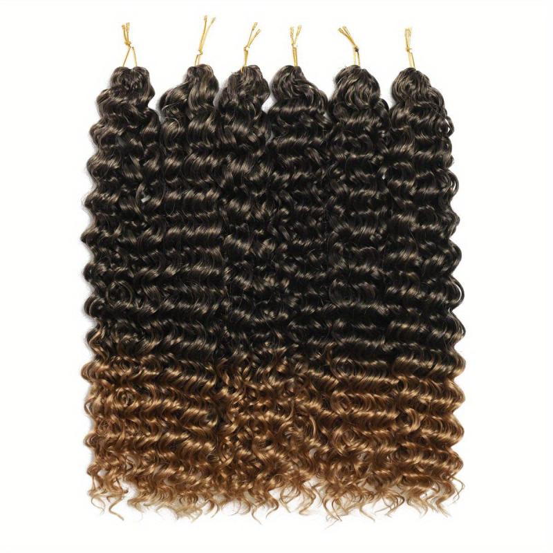 55 88cm Deep Wave Twist Crochet Hair Extensions Synthetic Curly Crochet Braiding