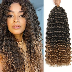 55 88cm Deep Wave Twist Crochet Hair Extensions Synthetic Curly Crochet Braiding