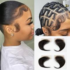 Invisible Lace Baby Hair Stripes Human Hair Edge Natural Women
