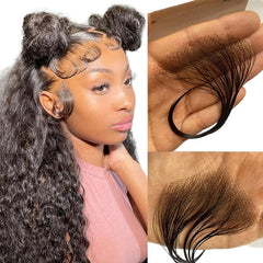 Invisible Lace Baby Hair Stripes Human Hair Edge Natural Women