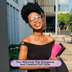 Afro Puff Drawstring Ponytail Extensions Kinky Curly Hair Bun