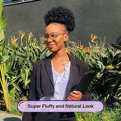 Afro Puff Drawstring Ponytail Extensions Kinky Curly Hair Bun