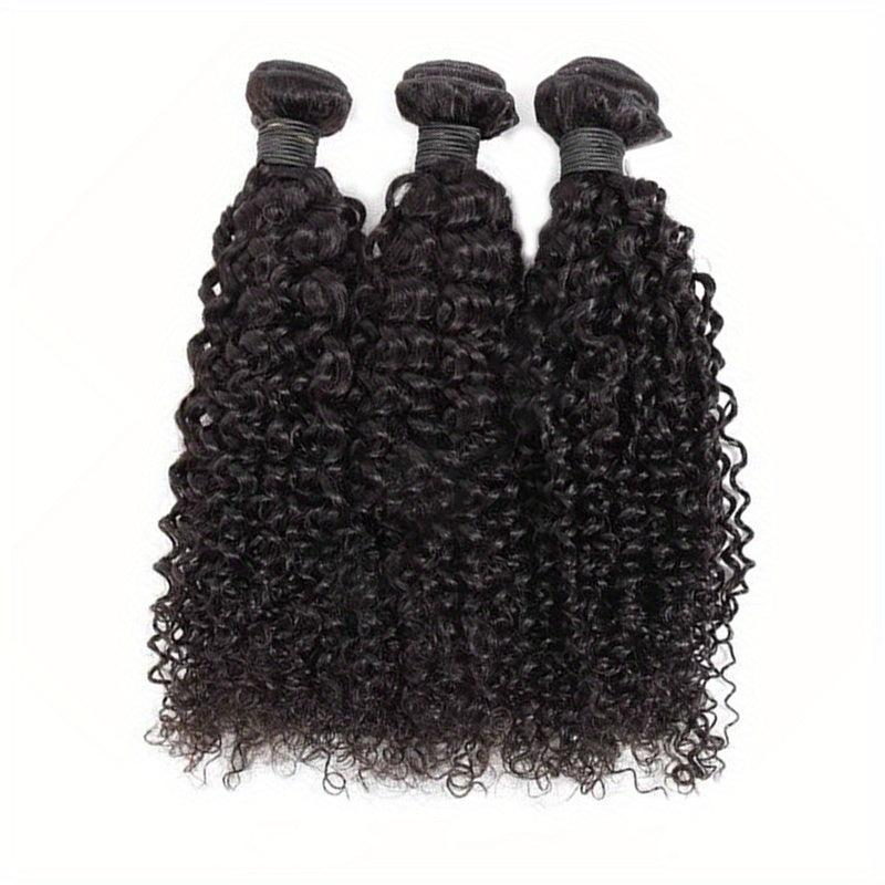 Kinky Curly Virgin Human Hair Bundles Natural Weave Hair Extension 20-32-76