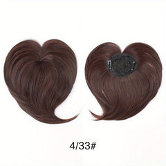 Heat Resistant Synthetic Hair Topper with Bangs Clip In Silk Hair Pieces