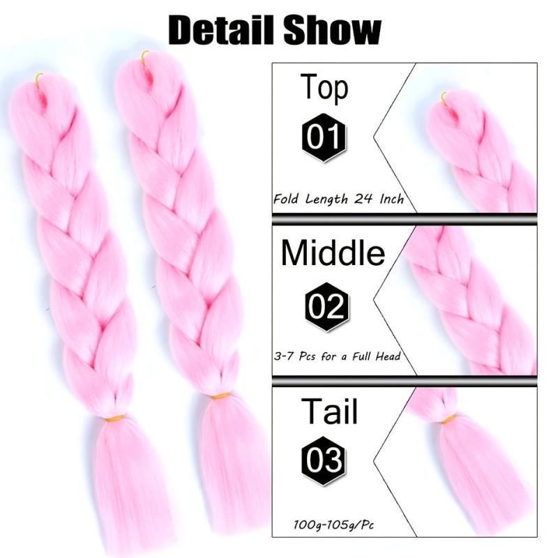 Colorful Jumbo Braiding Hair Extensions - 1 Pack