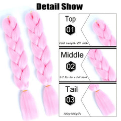Colorful Jumbo Braiding Hair Extensions - 1 Pack