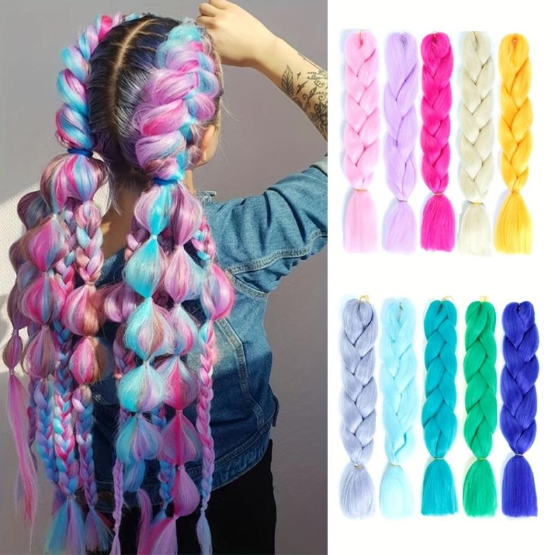 Colorful Jumbo Braiding Hair Extensions - 1 Pack