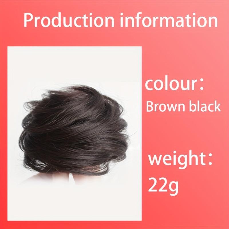 Synthetic Hair Chignon Bun Scrunchy Ponytail Hairpiece Elastic Bands Updo