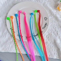 6pcs Girls Braided Hair Clips Extended Grip Clips Multicolor Hair Clips