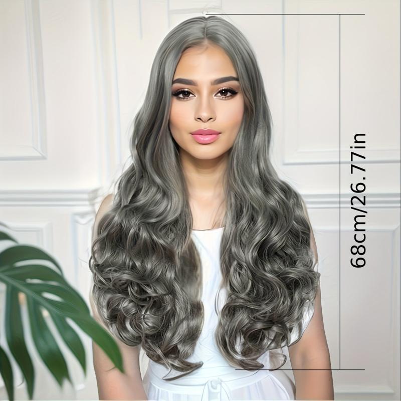 Colorful Long Curly Wavy Wig Synthetic Wig For Halloween Party