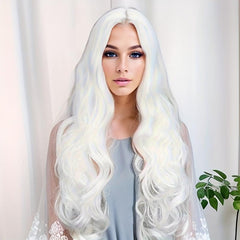 Colorful Long Curly Wavy Wig Synthetic Wig For Halloween Party