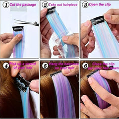 Colorful Straight Hair Extensions Clip In Colorful Hair Extensions