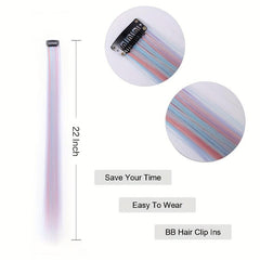 Colorful Straight Hair Extensions Clip In Colorful Hair Extensions