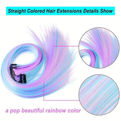 Colorful Straight Hair Extensions Clip In Colorful Hair Extensions