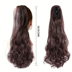 Long Wavy Ponytail Extensions Claw Clip In Hair Extensions Synthetic