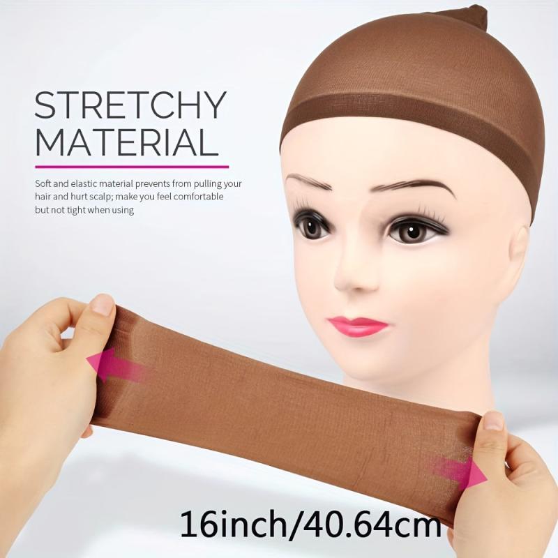 6 Pcs Light Brown Wig Caps for Women Girls