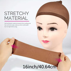 6 Pcs Light Brown Wig Caps for Women Girls