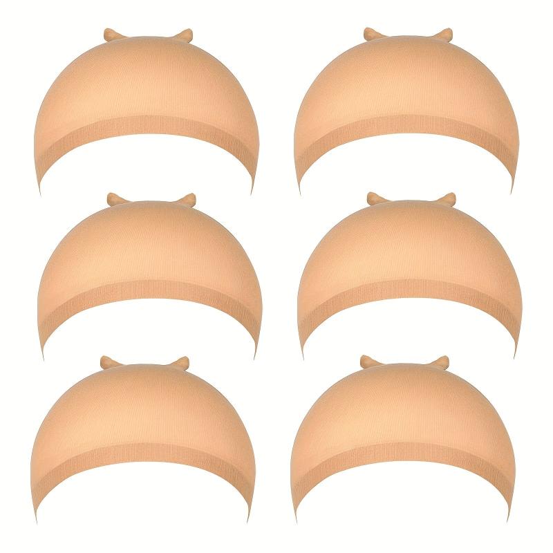 6 Pcs Light Brown Wig Caps for Women Girls
