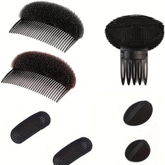 Women Sponge Hair Bump Inserts Comb Puffy Ponytail