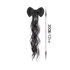 Bowknot Hair Bun Claw Hair Bun Clip In Hair Extensions