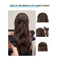 Bowknot Hair Bun Claw Hair Bun Clip In Hair Extensions