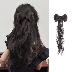 Bowknot Hair Bun Claw Hair Bun Clip In Hair Extensions