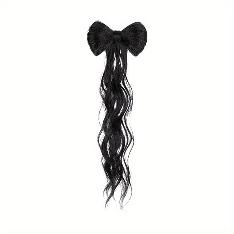 Bowknot Hair Bun Claw Hair Bun Clip In Hair Extensions