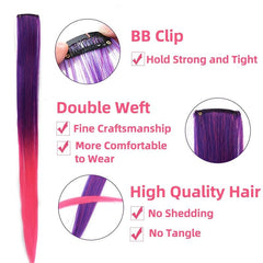 One Piece Gradient Silk Hair Piece Tissued Wig High Temperature