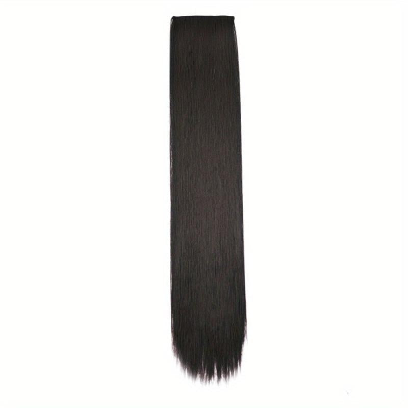 Long Straight Hair Extension Natural Looking Synthetic Clip In Hair