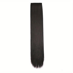Long Straight Hair Extension Natural Looking Synthetic Clip In Hair