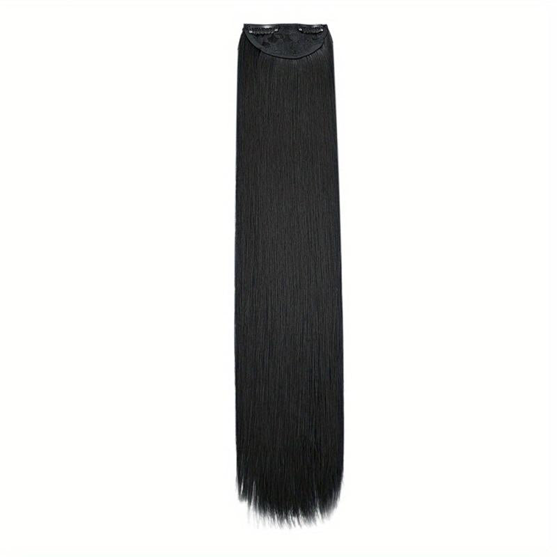 Long Straight Hair Extension Natural Looking Synthetic Clip In Hair