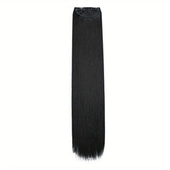 Long Straight Hair Extension Natural Looking Synthetic Clip In Hair