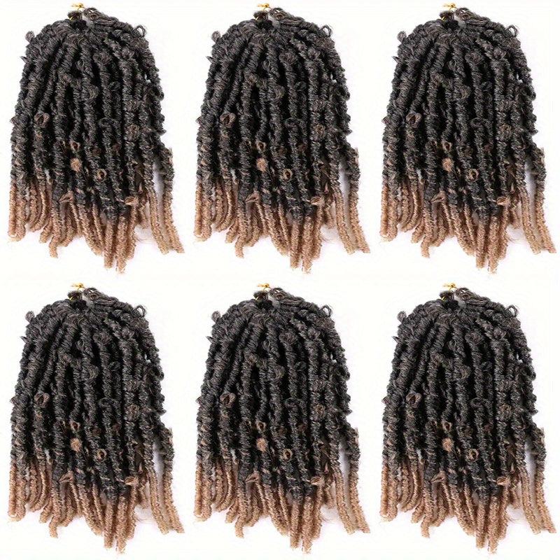 Butterfly Locks Braids Hair Pieces Synthetic Crochet Hair Extensions