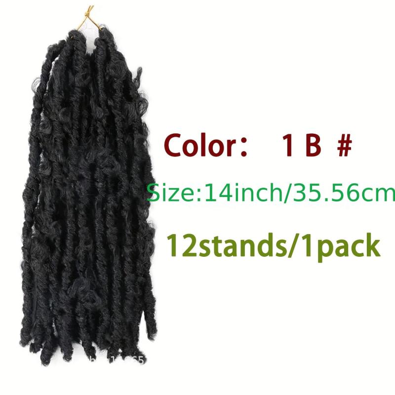 Butterfly Locks Braids Hair Pieces Synthetic Crochet Hair Extensions