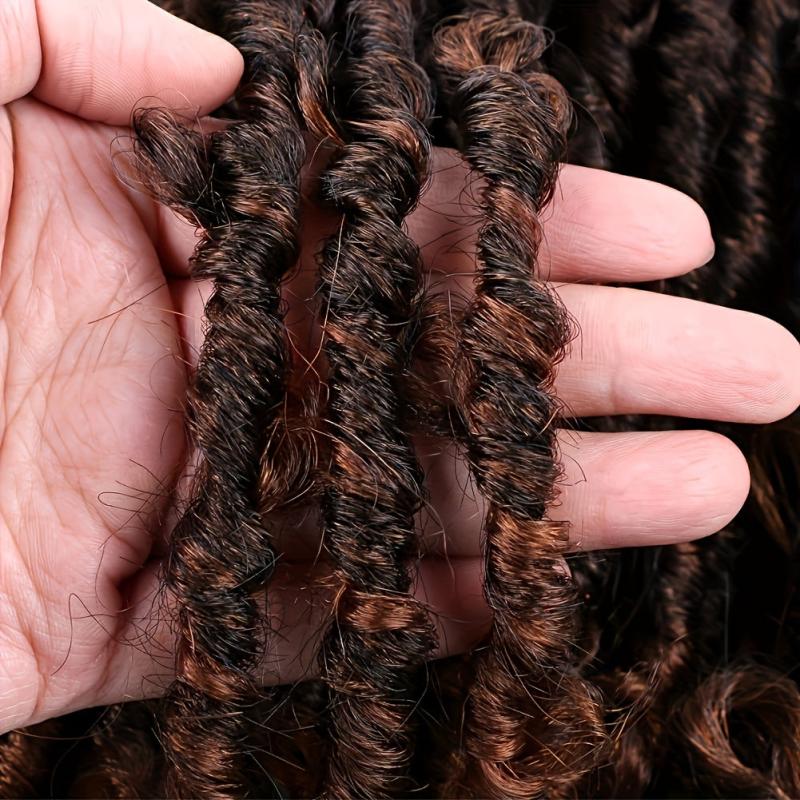 Butterfly Locks Braids Hair Pieces Synthetic Crochet Hair Extensions