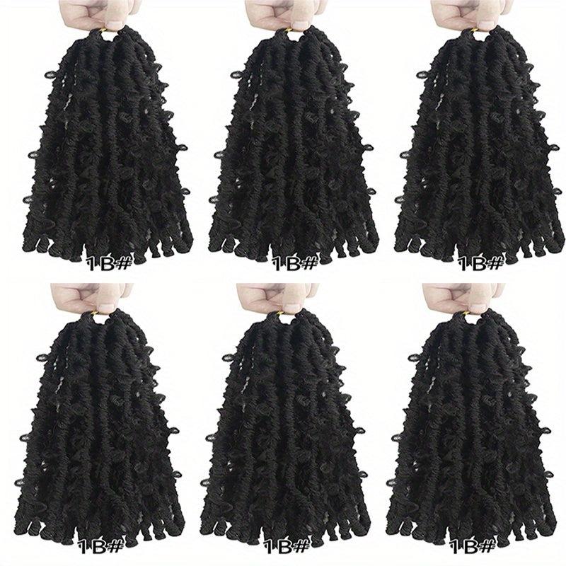 Butterfly Locks Braids Hair Pieces Synthetic Crochet Hair Extensions