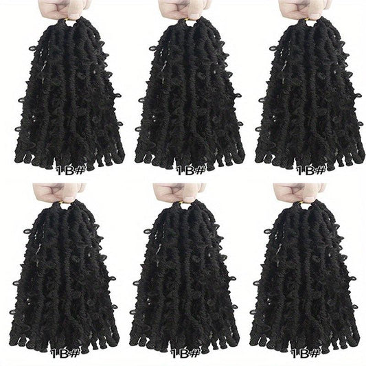 Butterfly Locks Braids Hair Pieces Synthetic Crochet Hair Extensions