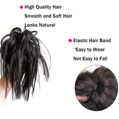 Synthetic Messy Hair Bun Extension Elastic Chignon Updo False Hair